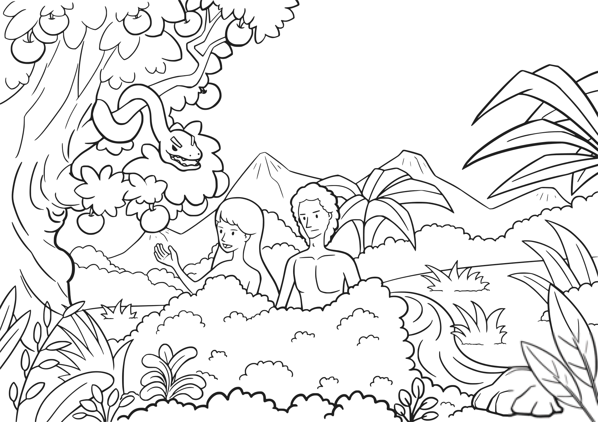 Adam and Eve Tempted by the Serpent