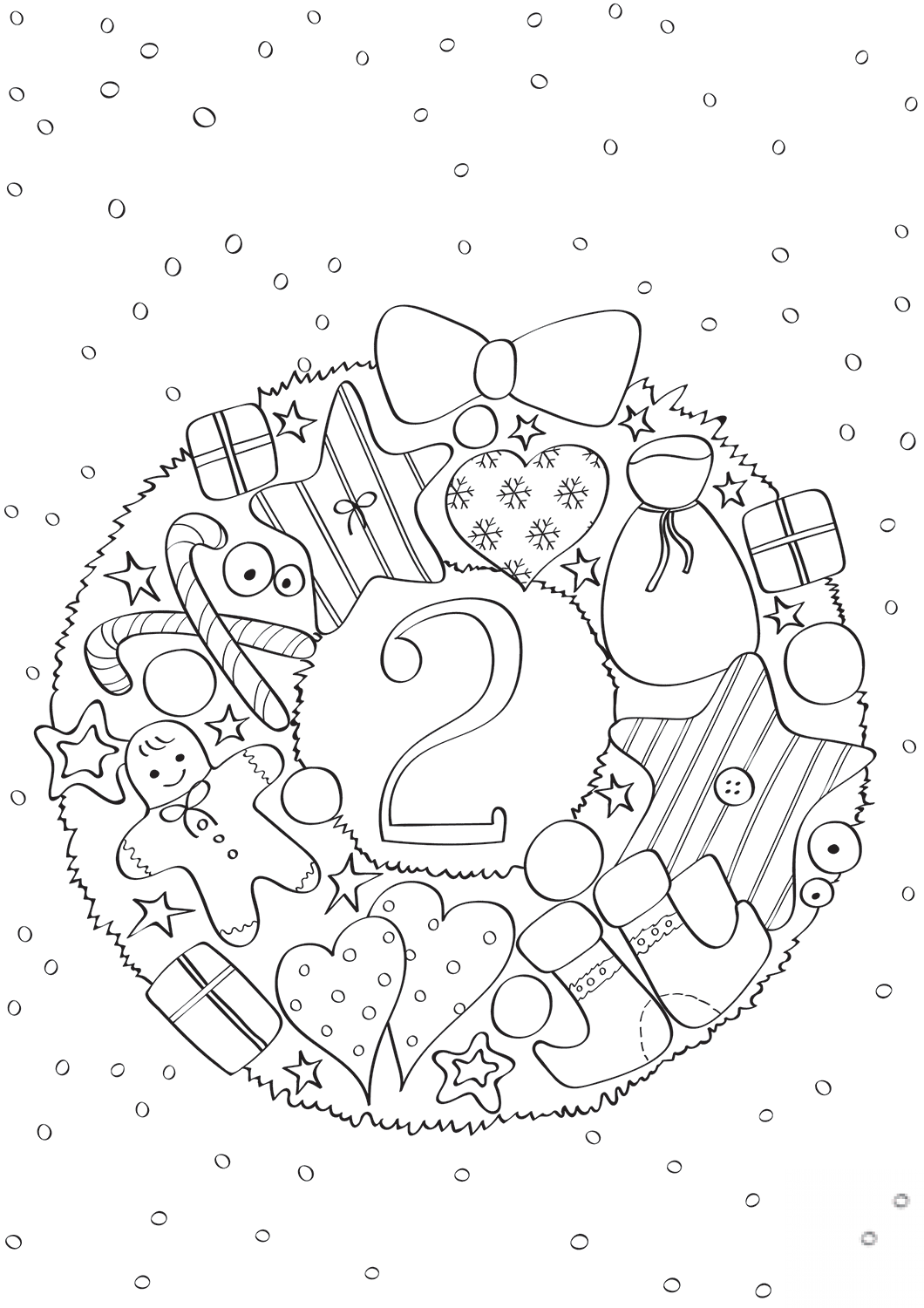 December 2 with Christmas Wreath