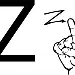 Znak języka ASL - Litera Z