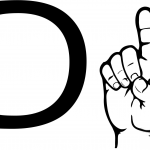 Znak języka ASL - Litera D