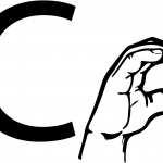 Znak języka ASL - Litera C