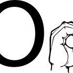 Znak języka ASL - Litera O