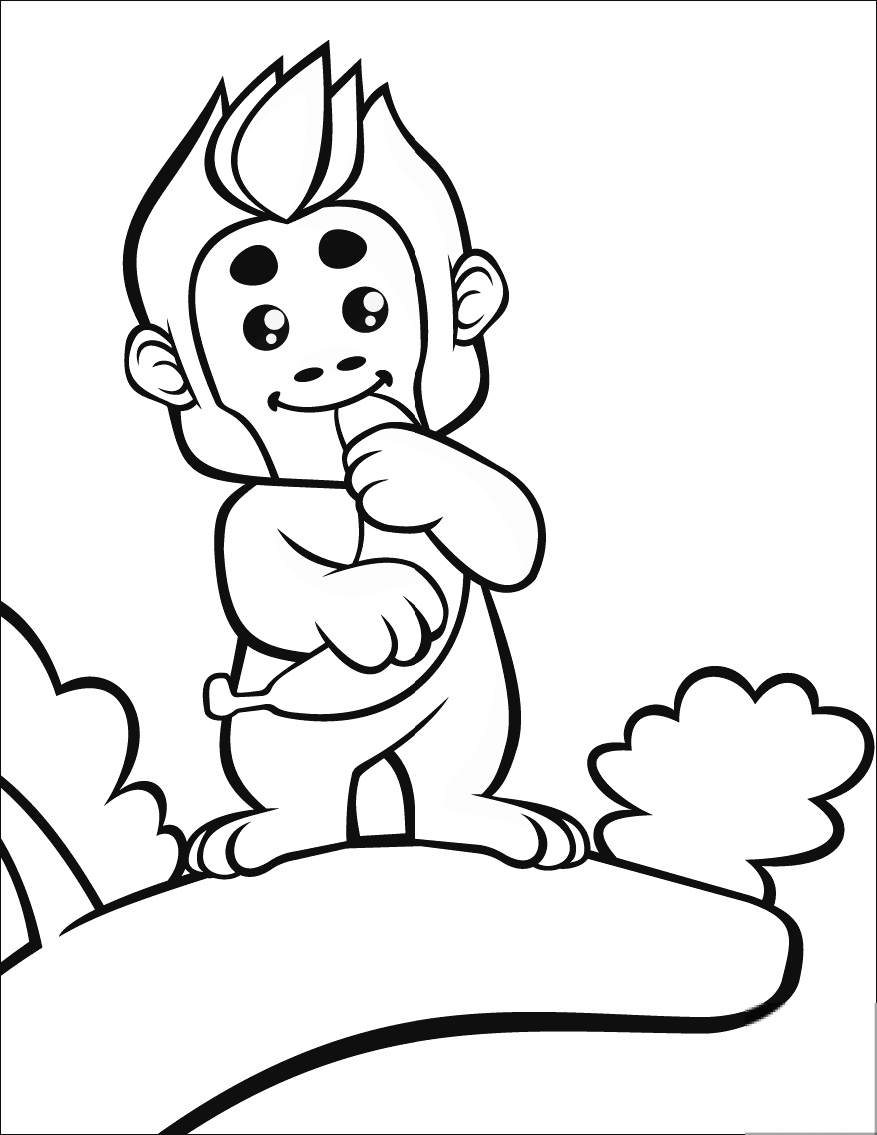 Cute Ape on a Tree