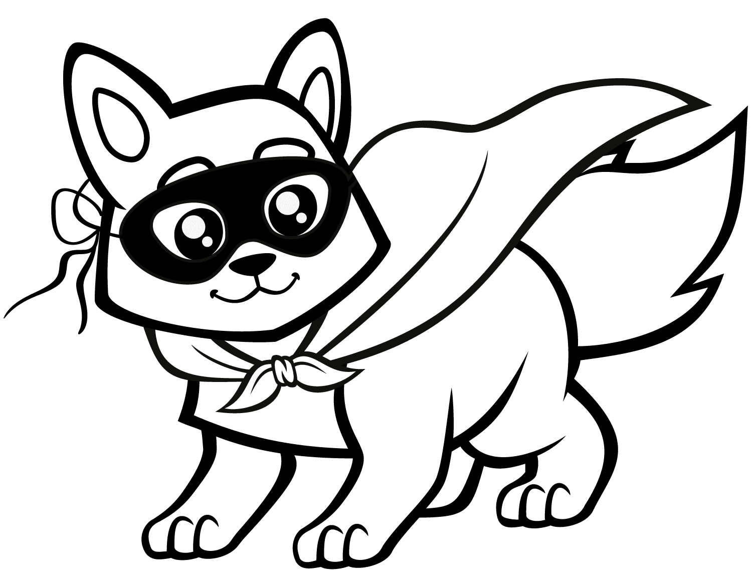Baby Fox in a Mask