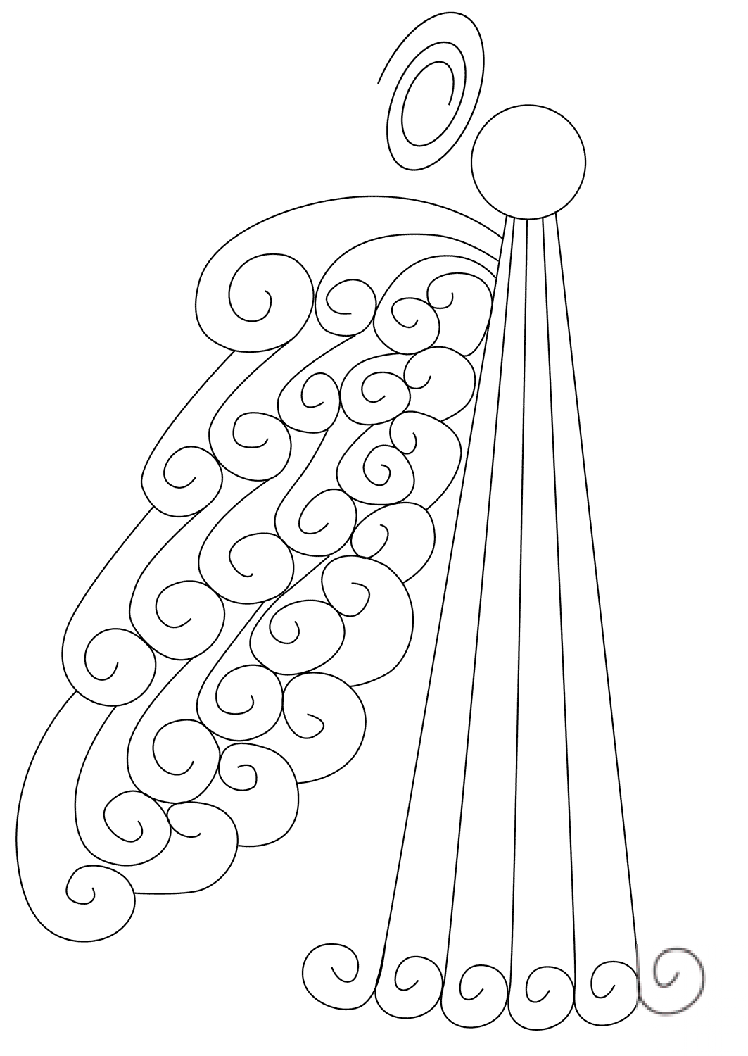Abstract Swirly Angel
