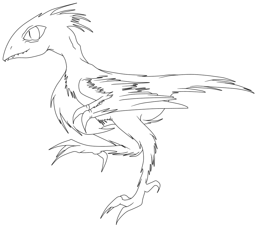 Biegnący archaeopteryx