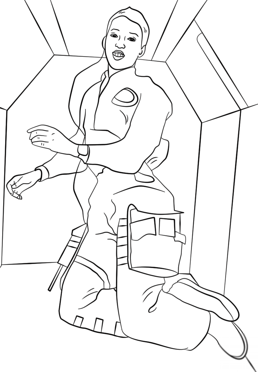 Dr. Mae C. Jemison in Space