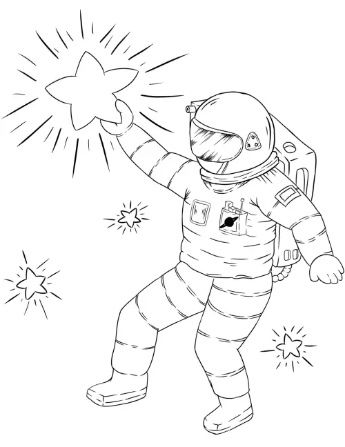 kolorowanka Astronauci