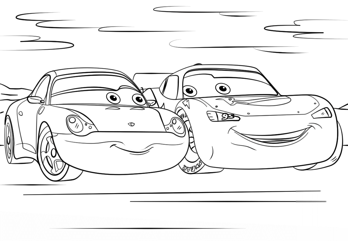 Lightning Mcqueen and Sally from...