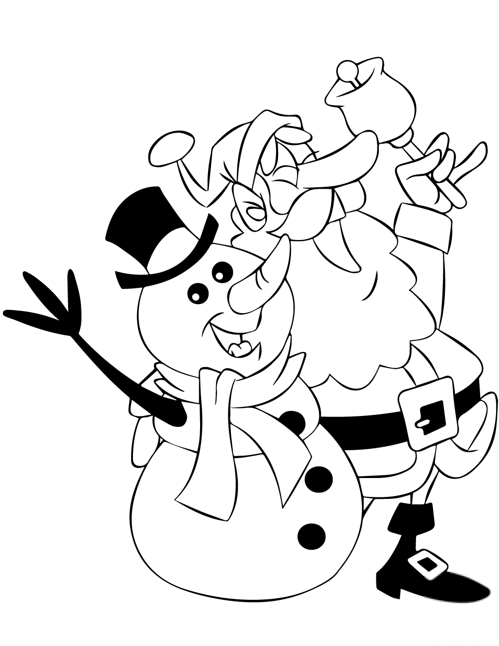 Santa and Snowman Singing