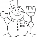 Snowman with Broom