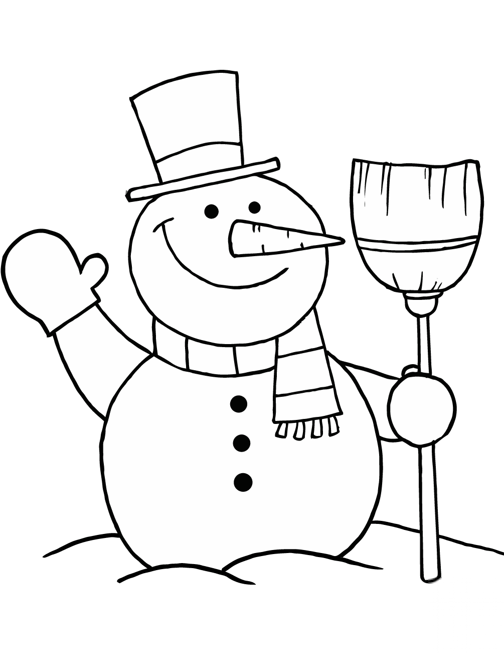 Snowman with Broom