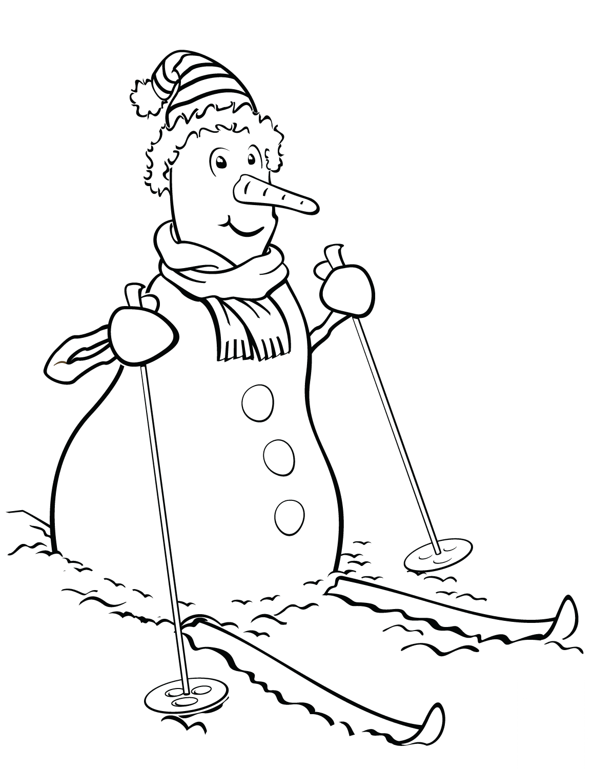 Snowman on Skis