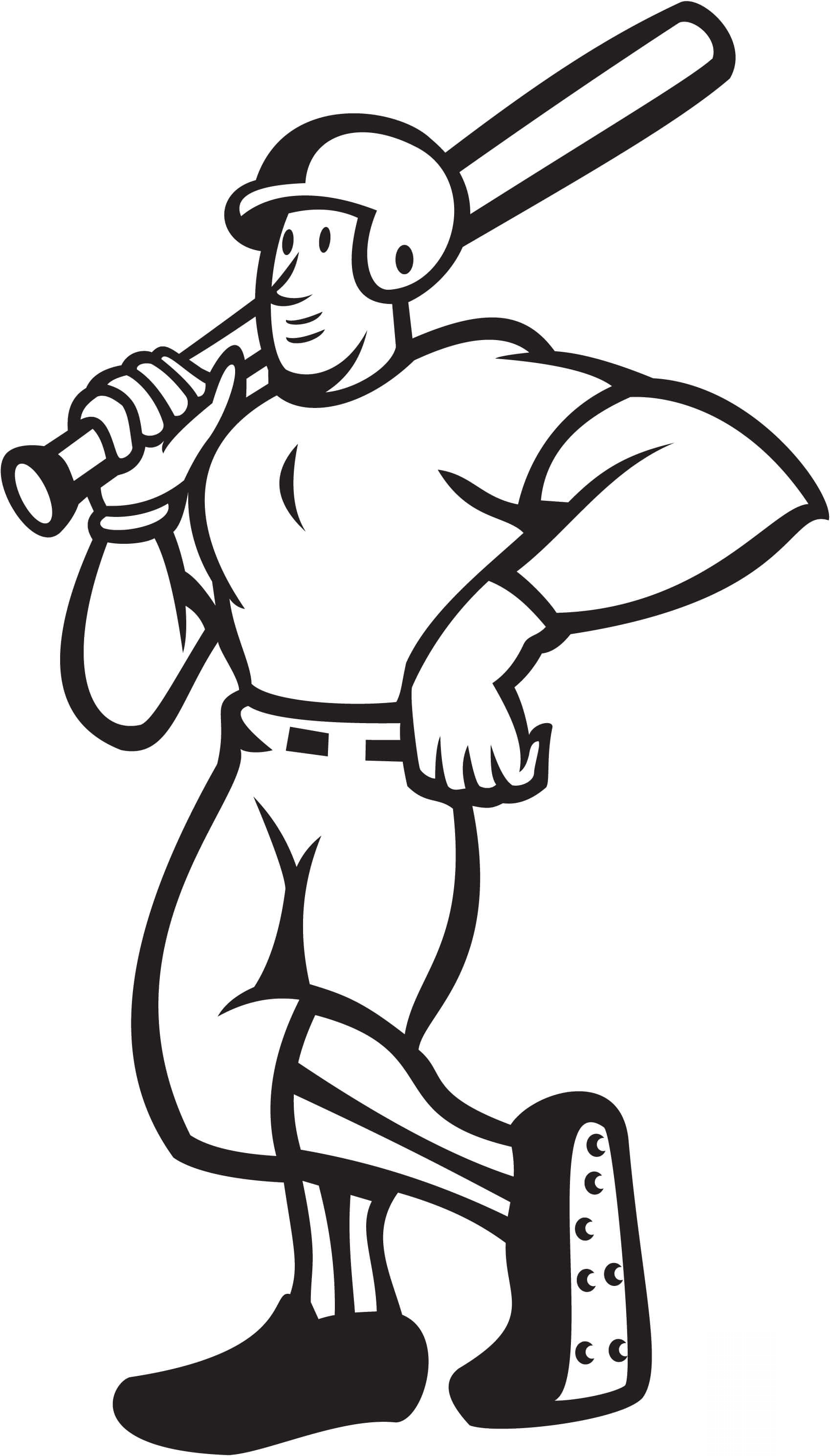 Stojący baseballista