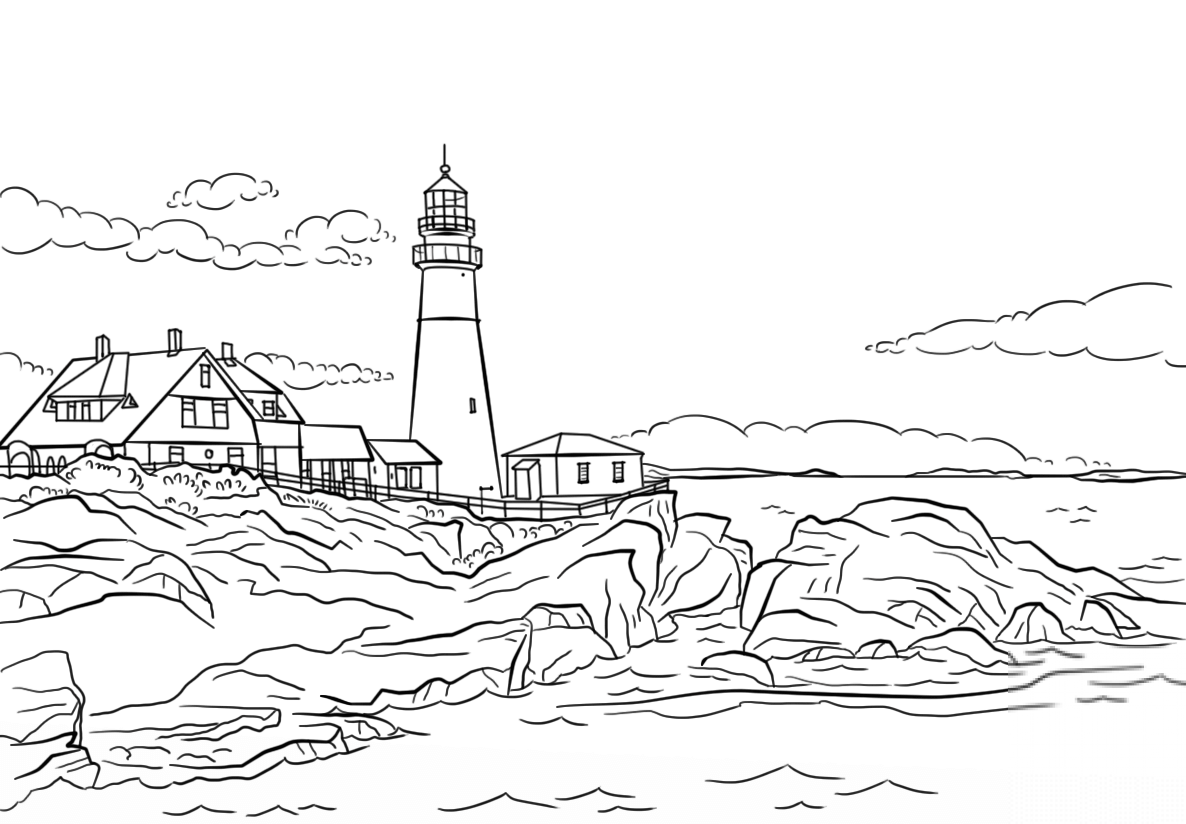 Portland Lighthouse, Maine -...