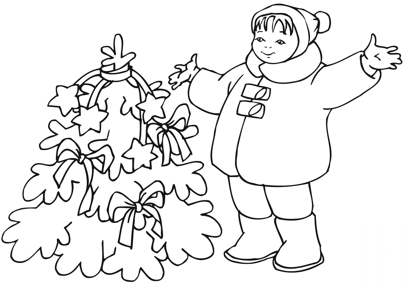 Child Decorating Christmas Tree