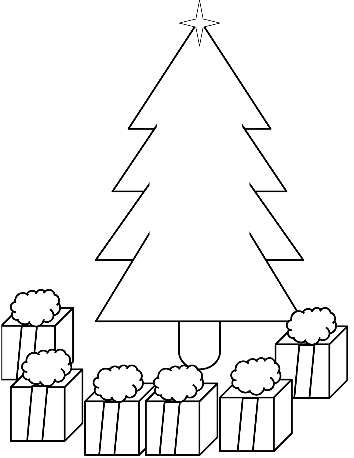 Xmas Tree with Presents Under It
