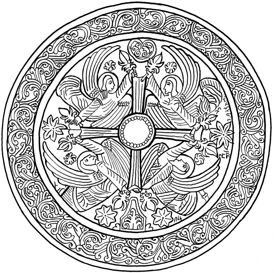 Christmas Mandala with Angels