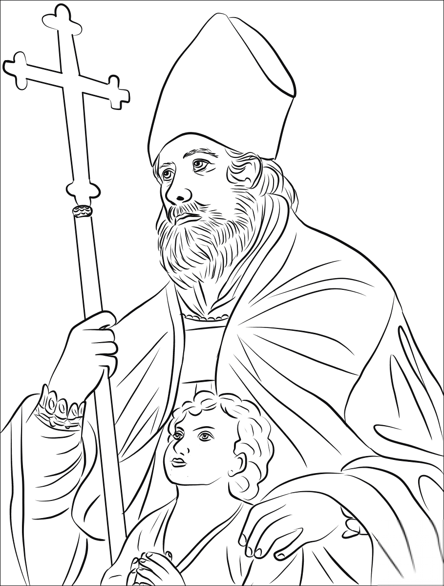 Saint Blaise and a Boy Praying