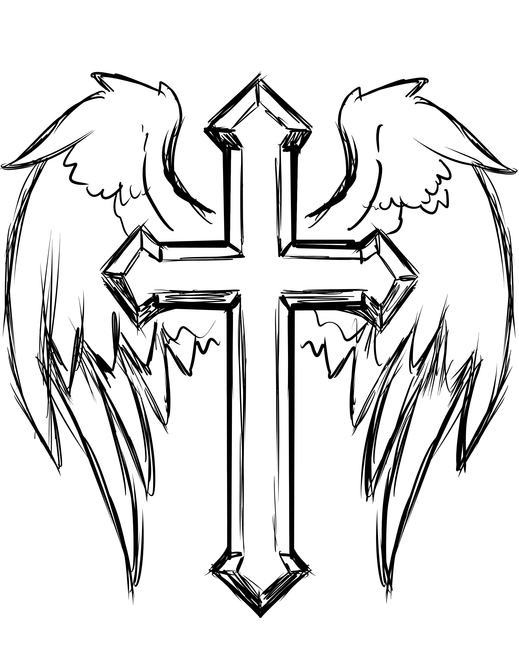 Cross with Wings