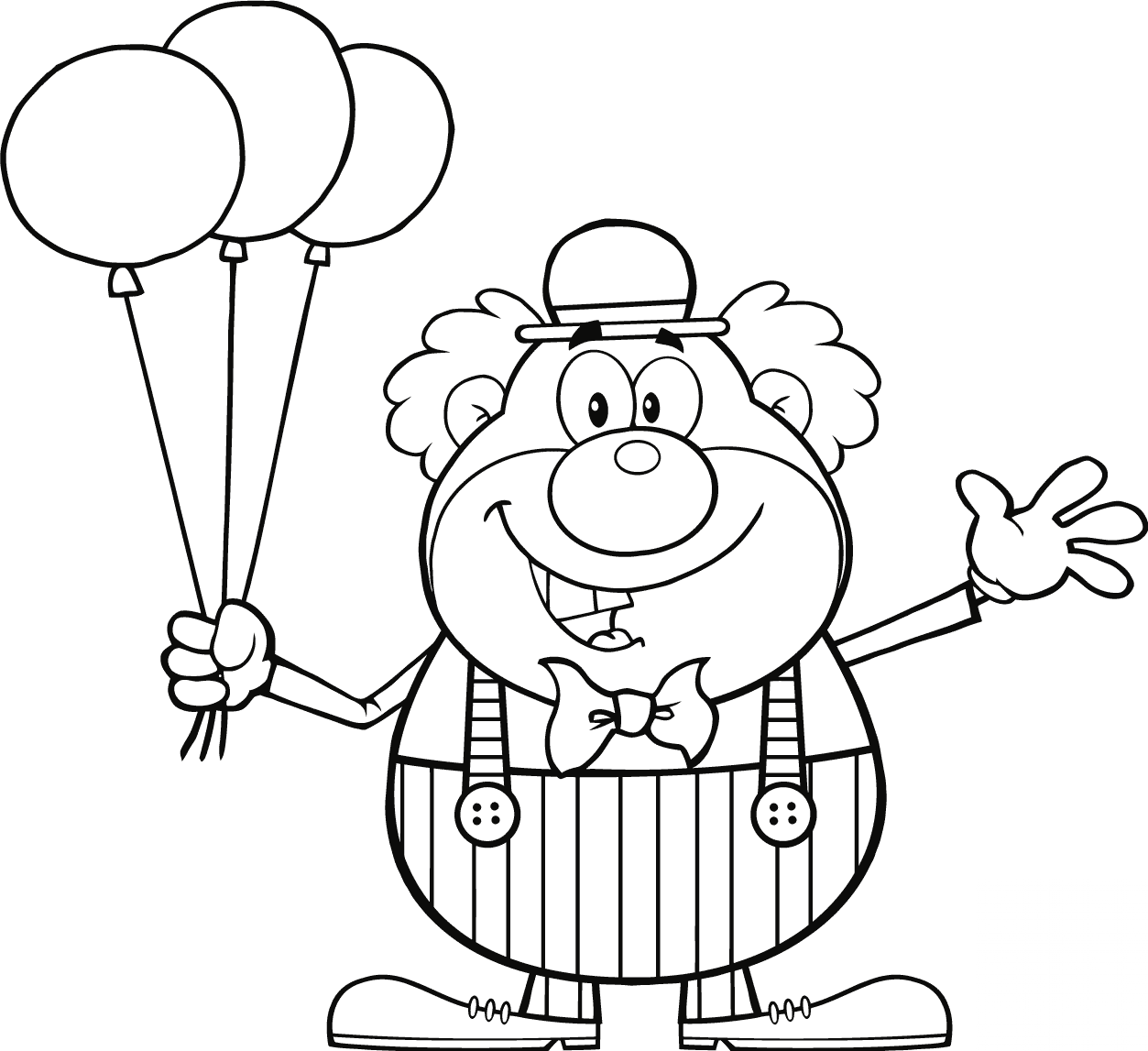 Klown z balonami