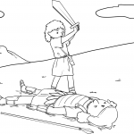 David Cut off Goliath's Head with...