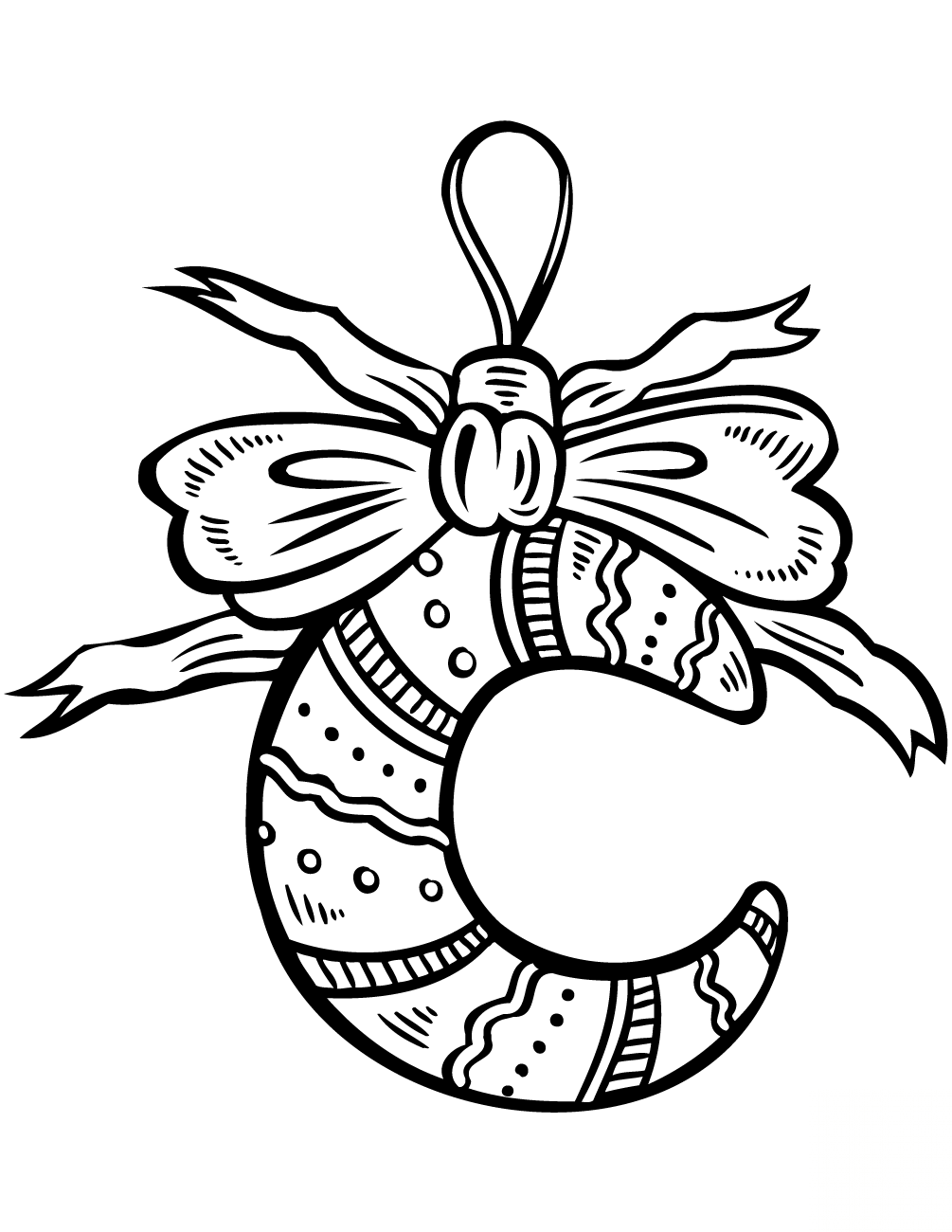 Crescent Moon Christmas Ornament