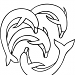 Cztery delfiny