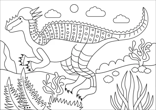 kolorowanka Dinozaury ptasiomiedniczne
