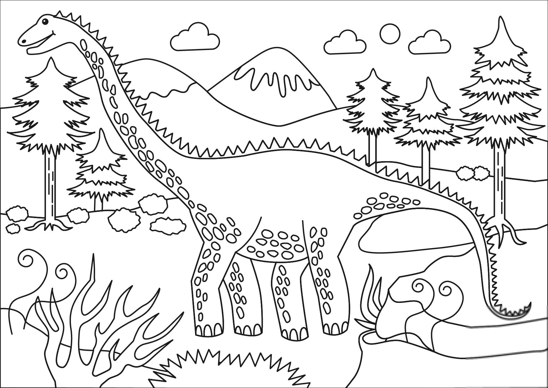 kolorowanka Diplodok