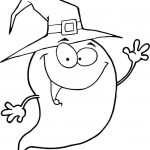 Duszek Halloweenowy ubrany w...