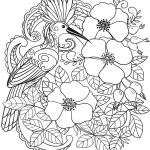 Eurasian Hoopoe Bird in Flowers