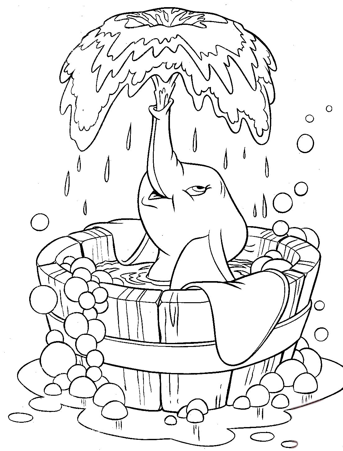 Dumbo Makes a Fountain