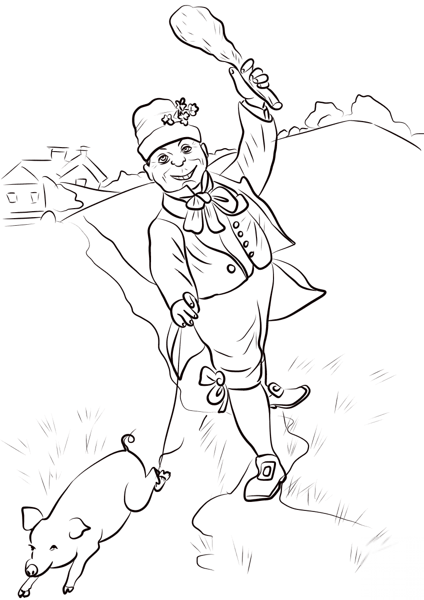 Leprechaun with Pig