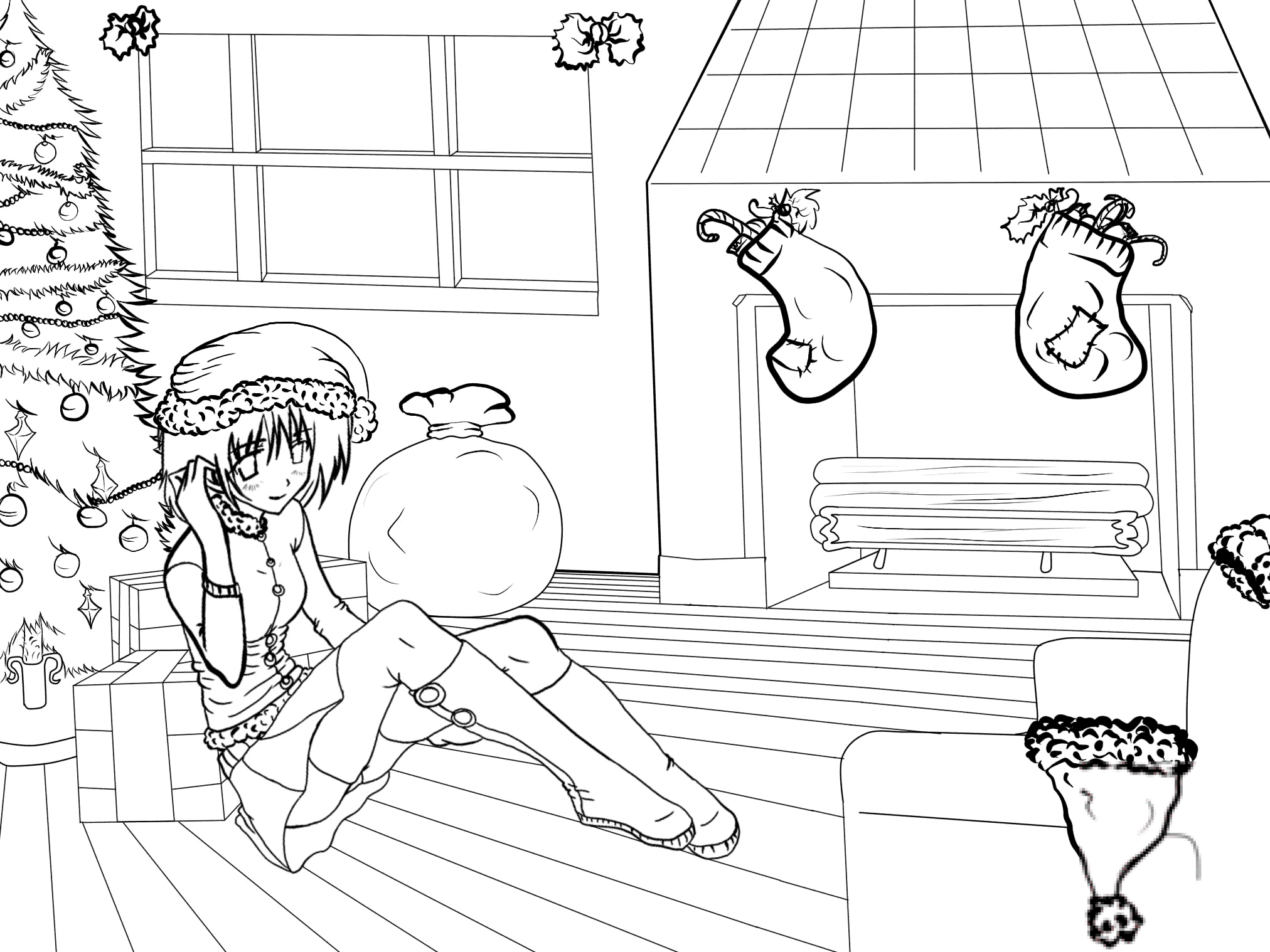 Anime Christmas Scenes by Gabriela...
