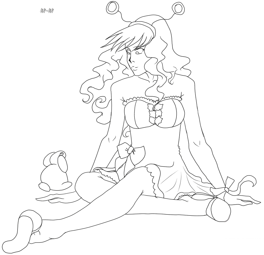 Gaia Anime Girl with Rabbit