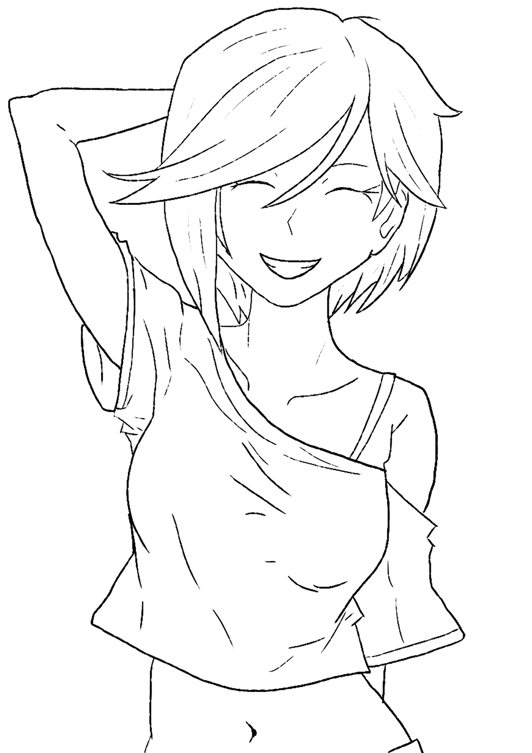 Smiling Anime Girl
