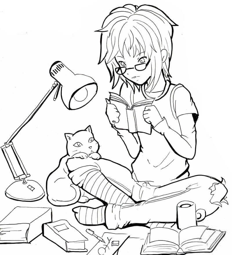 Reading with a Cat