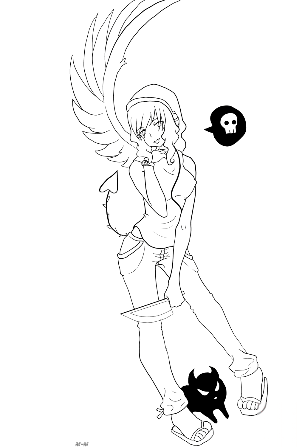Gaia Anime Devil Girl Character