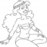 Pin-up Indianka