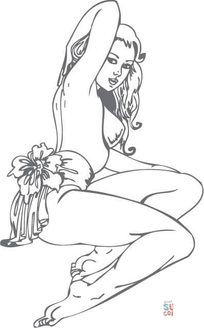 Pin-up Hawajka