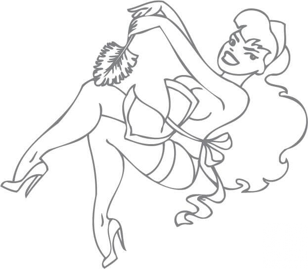 Dziewczyna pin-up przebrana za...