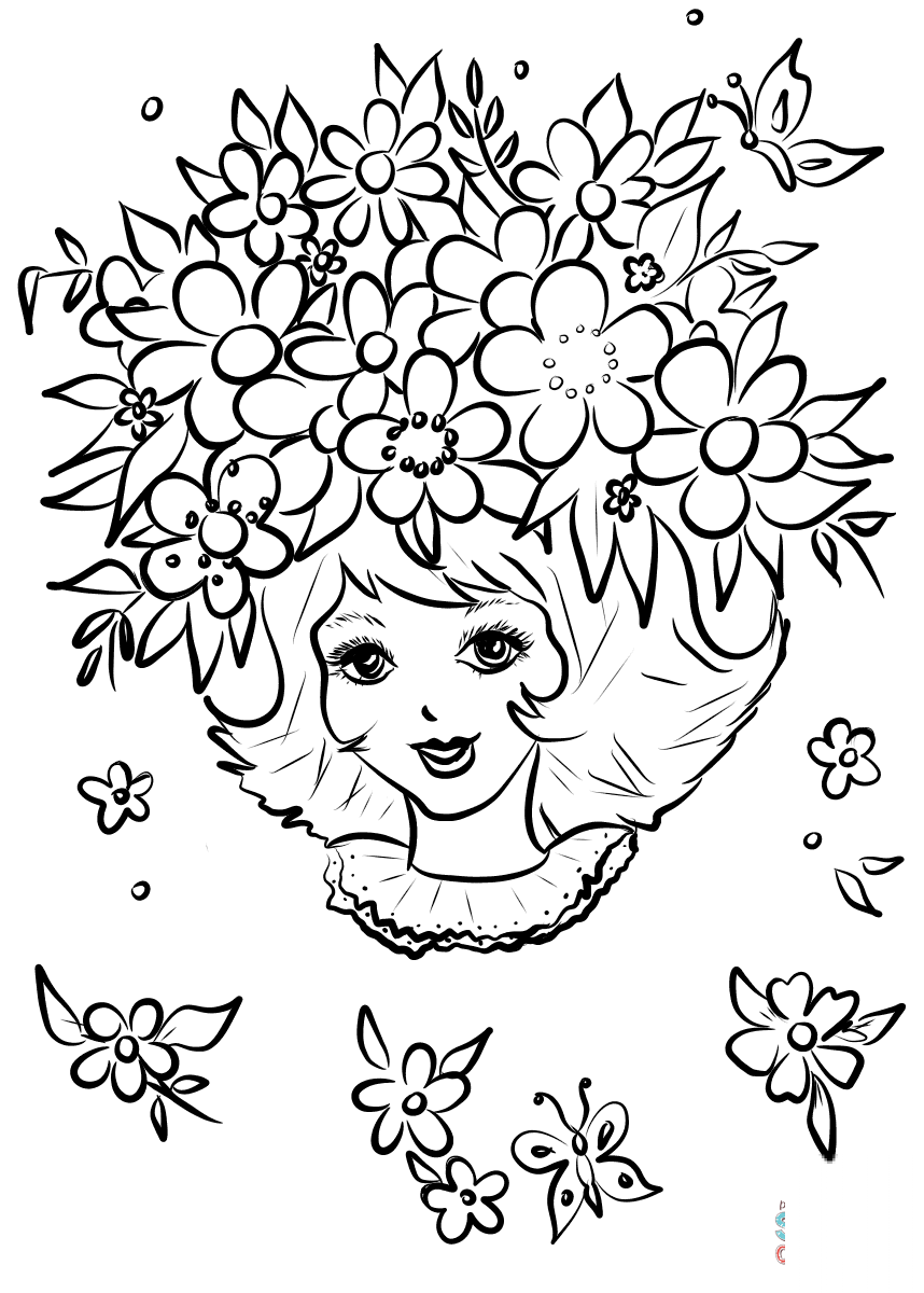 Girl with Flower Crown