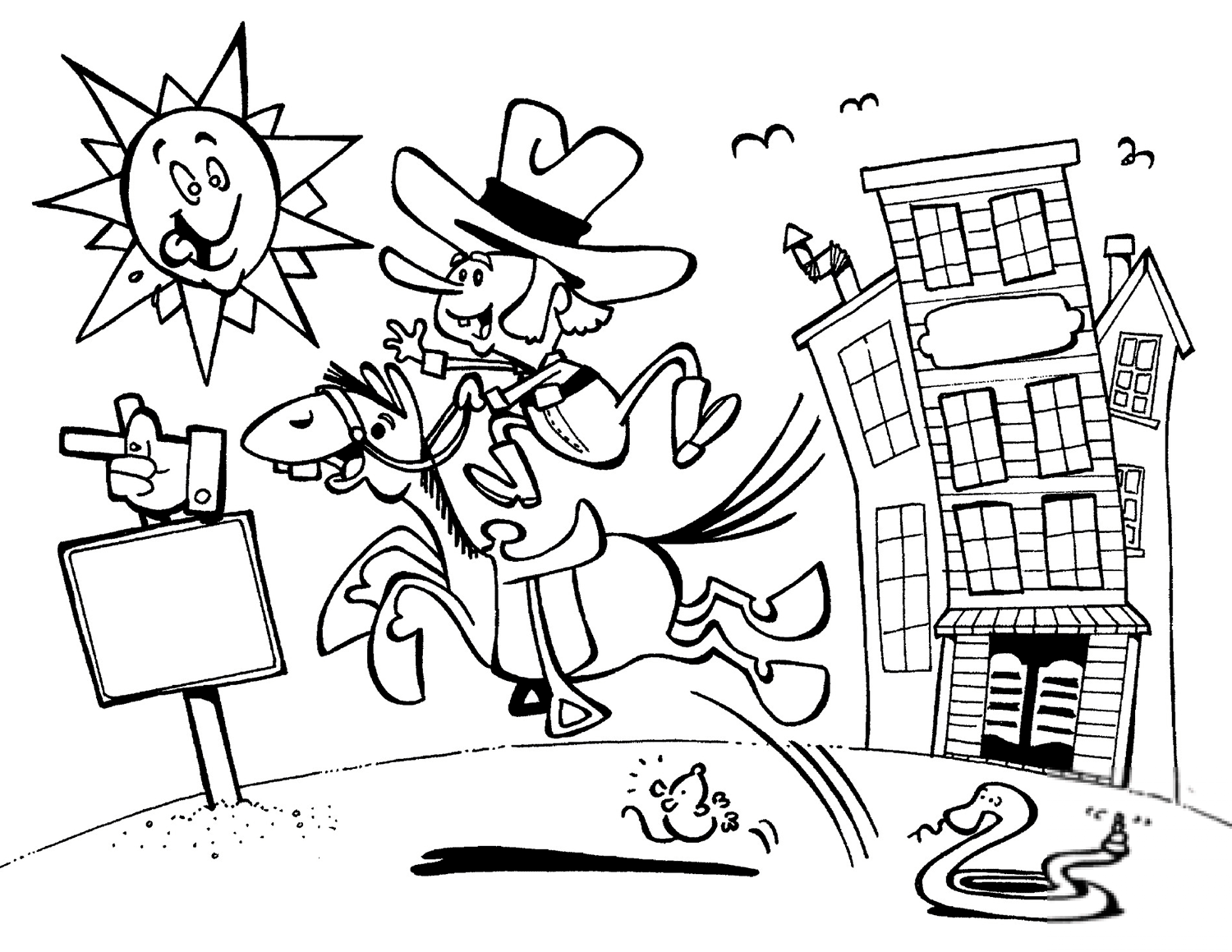 kolorowanka Dziki Zachód