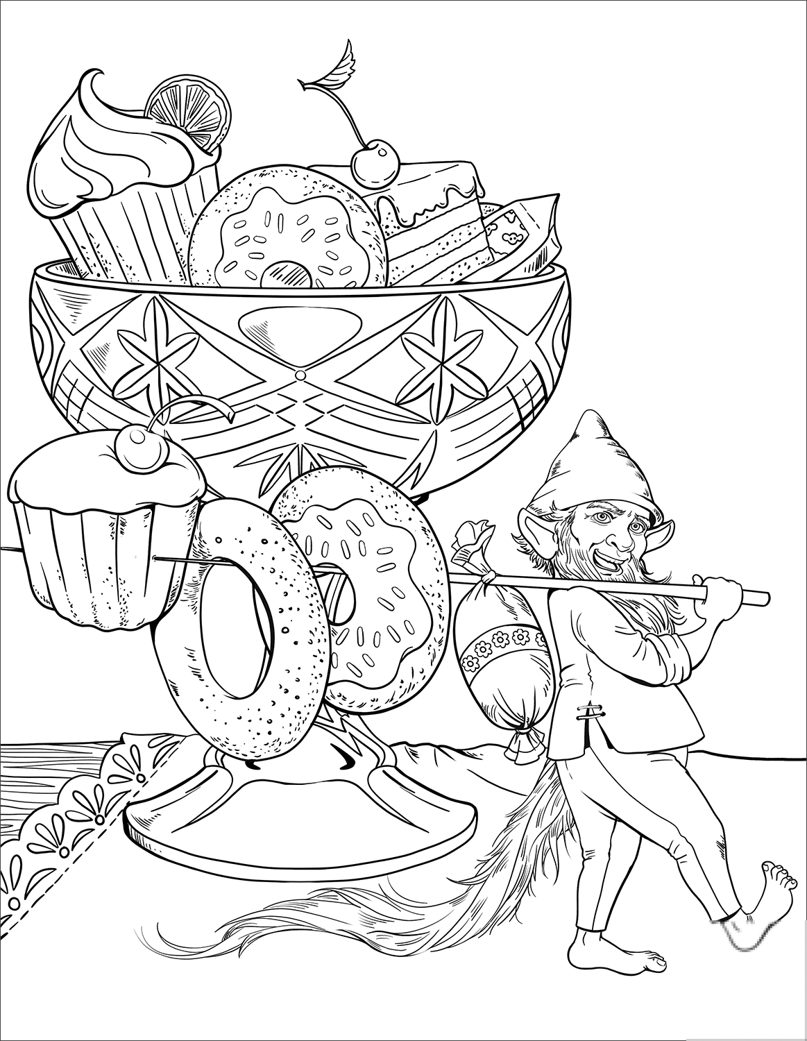 Gnome and His Dessert