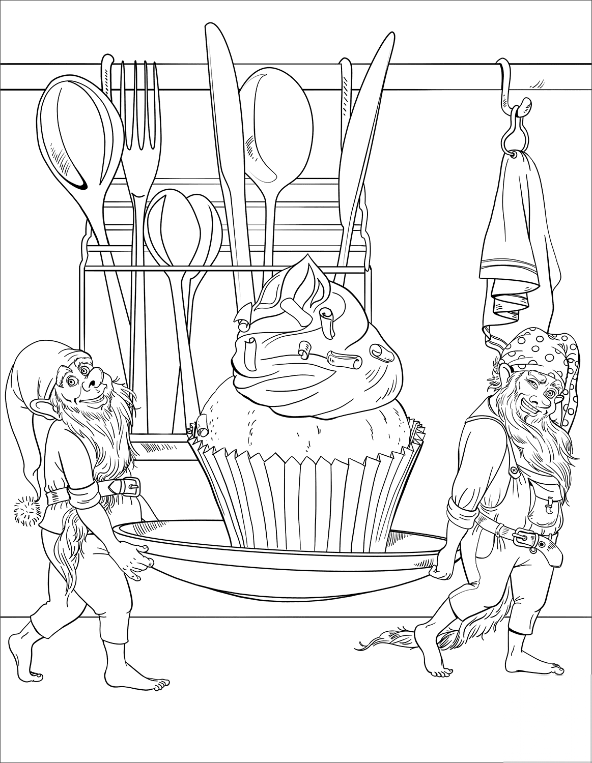 Gnomes are Carrying a Muffin