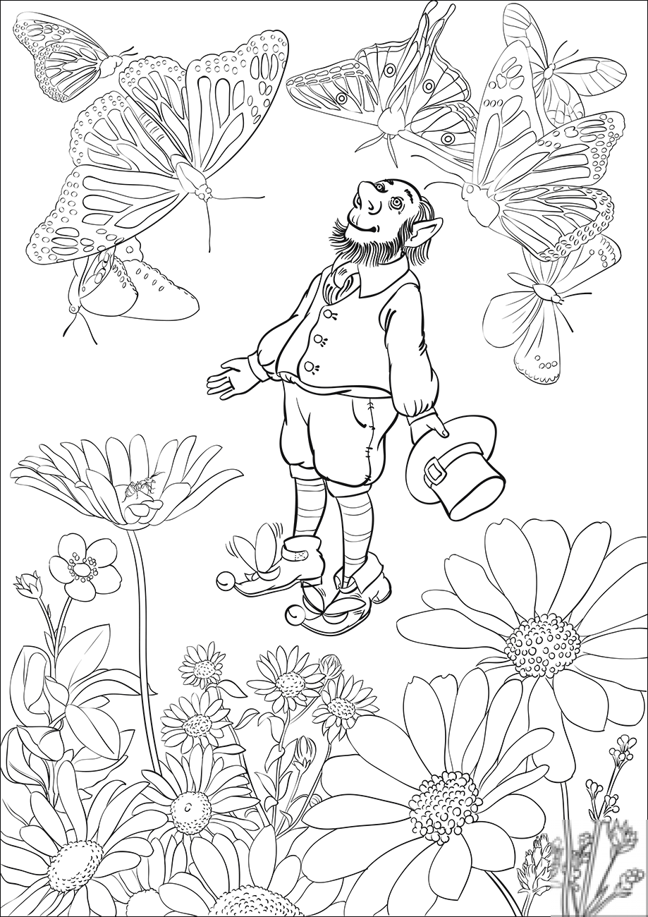Leprechaun Flying with Butterflies