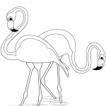 Two Flamingos