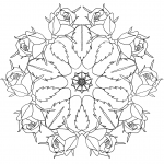 Mandala with Roses