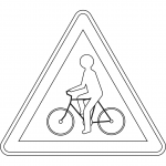 "Cyclists" Sign in France